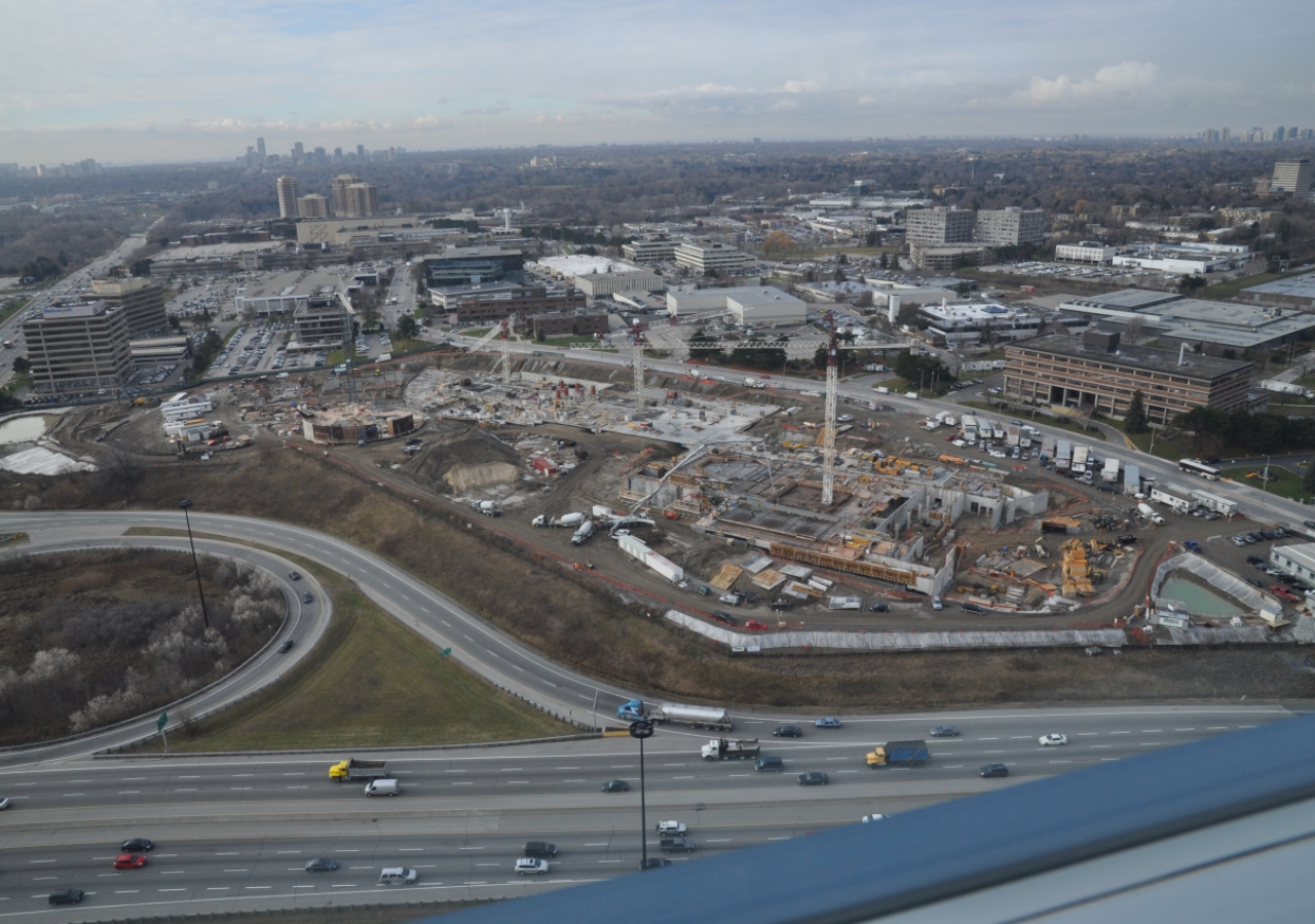 The site of the Ismaili Centre, Toronto, the Aga Khan Museum and their Park along Wynford Drive in Toronto on 3 December 2010.