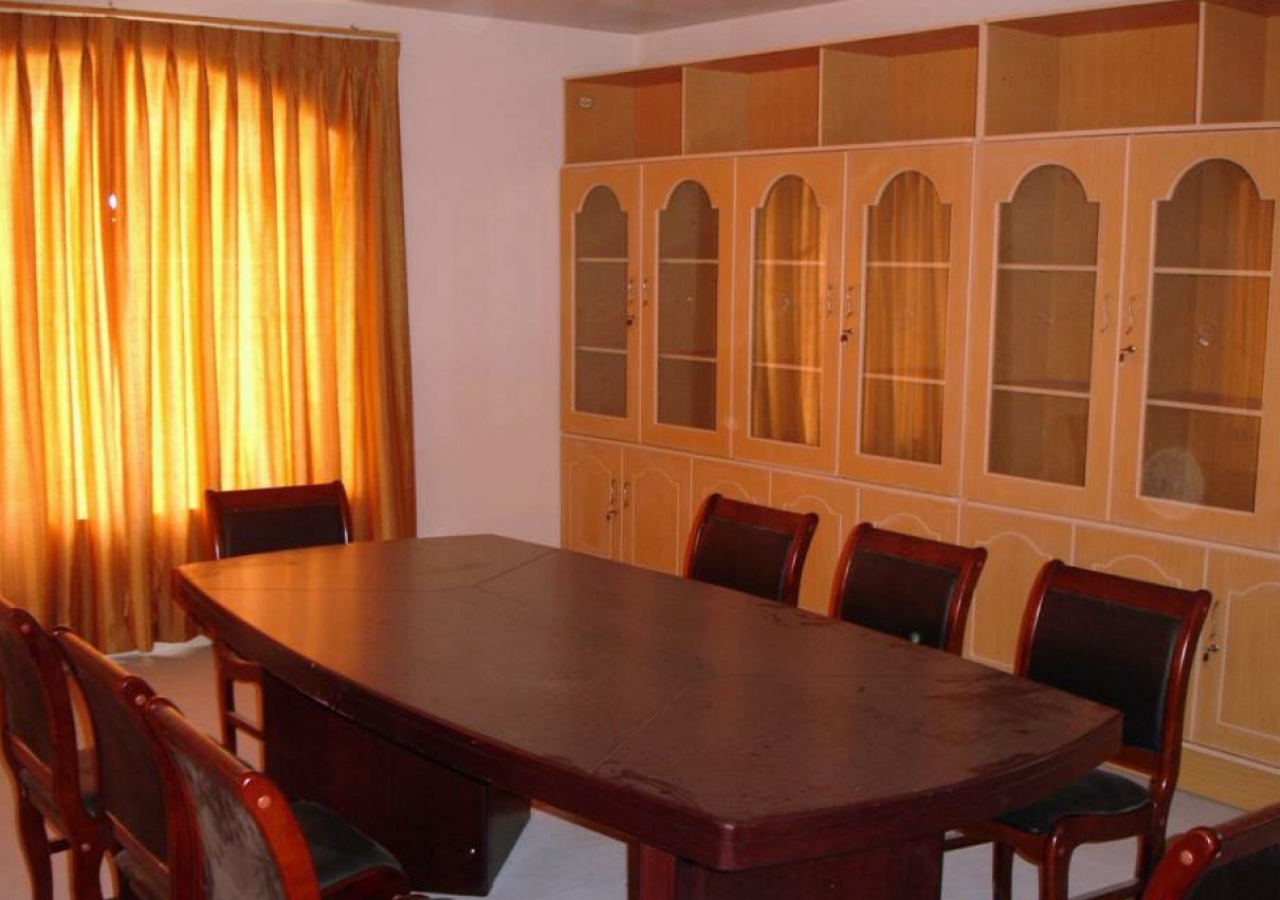 A meeting room at Chamandi Jamatkhana.