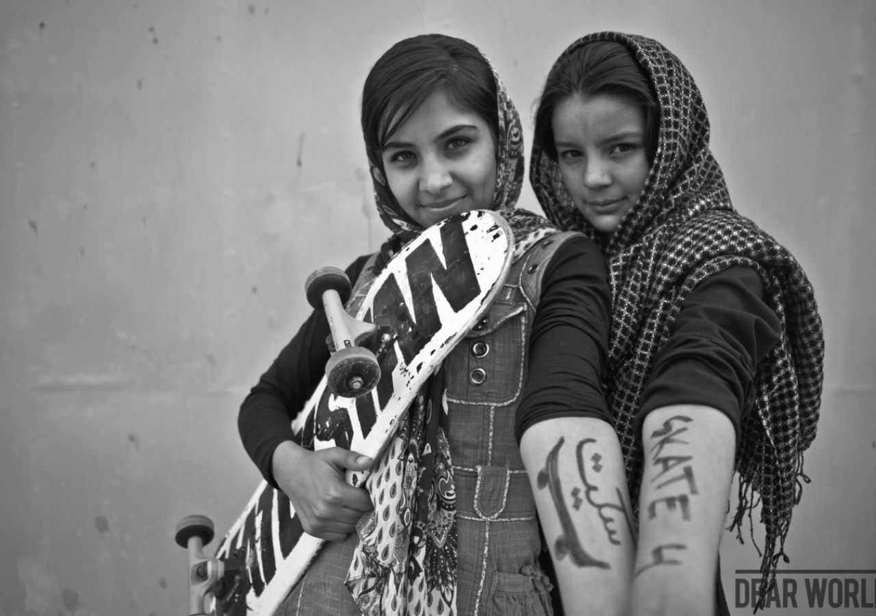 Dear World: Skate 4 Afghanistan (Fazila on the right)