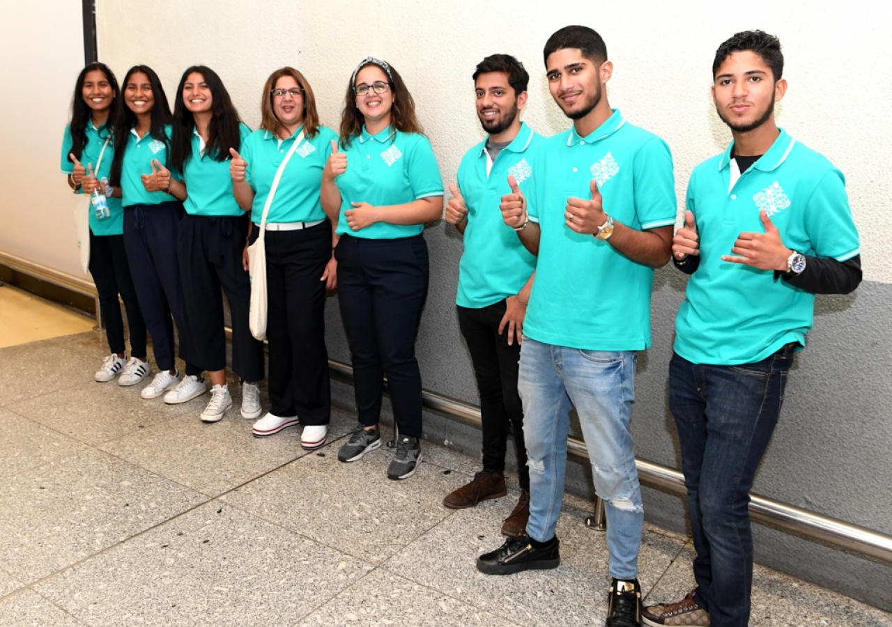 Volunteers are ready to serve at the Diamond Jubilee Celebration - Lisboa 2018. 