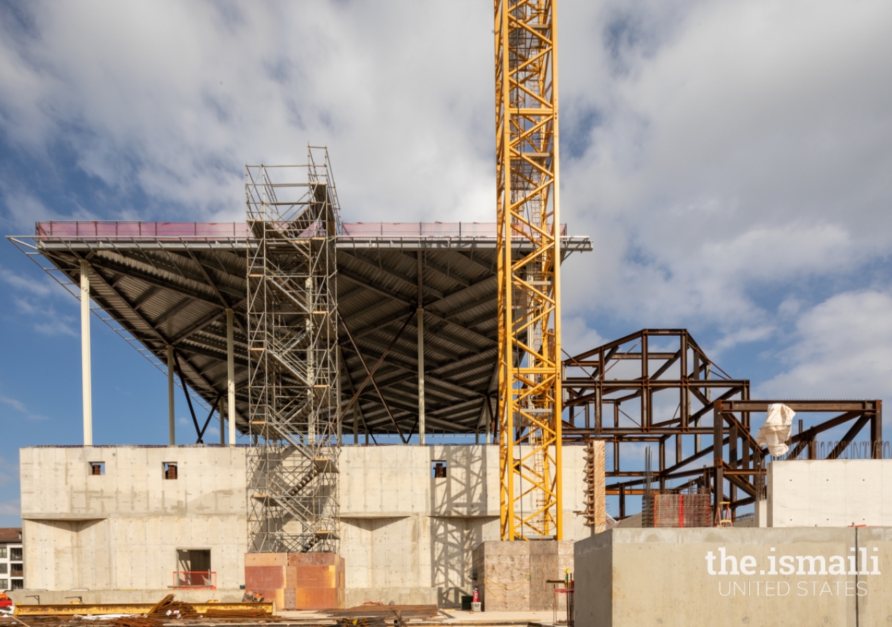 Looking east – north eivan roof decking above the prayer hall - March 2023