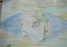 Muhannad Ghazi Ibrahim, age 10 from Al Khawabi expressed his vision of Allah&#039;s creation and blessings as seen through a human eye.  