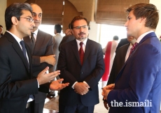 Prince Aly Muhammad in discussion with leaders of AKDN and Jamati Institutions at a reception at the Islamabad Serena Hotel
