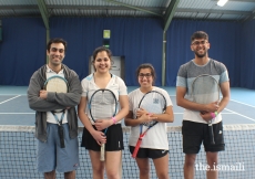 Tennis participants at the European Sports Festival, held at the University of Nottingham. 