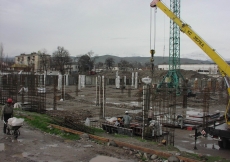 February 2006: A view from the southeast corner of the site, where the Social Hall is to be situated.