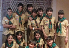 Ismaili Scouts pose for an Eid photograph at the Ismaili Centre, Dushanbe.
