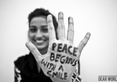 Dear World: Peace begins with a smile.