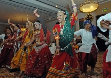 Ismaili youth perform an Indian dance.