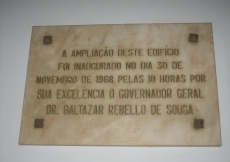 Plaque inaugurating the extension of the Maputo Jamatkhana. Translated it reads: “The expansion of this building was inaugurated on 30 November 1968, at 10 o’clock by His Excellency the Governor General Dr Baltazar Rebello de Sousa.”  