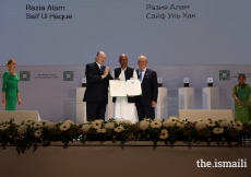 Saif Ul Haque is honoured at the Aga Khan Award for Architecture 2019 Ceremony for his work on the Arcadia Education Project in Bangladesh.