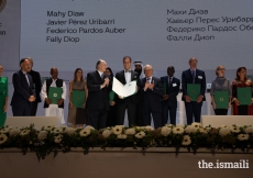 Federico Pardos Auber is honoured at the Aga Khan Award for Architecture 2019 Ceremony for his work on the Alioune Diop University Teaching and Research Unit in Bambey, Senegal.