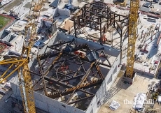 Prayer Hall and Central Atrium steel erection - December 2022