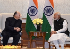 Mawlana Hazar Imam and Prime Minister Shri Narendra Modi discuss areas of mutual interest at the Prime Minister’s House in New Delhi.