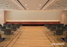 The multipurpose room at the Ismaili Jamatkhana and Centre, Khorog, to be used for lectures, presentations, social events, and other gatherings.