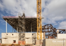 Looking east – north eivan roof decking above the prayer hall - March 2023