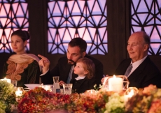 Prince Rahim points out an element of the decor to the young Prince Irfan while Princess Salwa and Mawlana Hazar Imam look on. Photo: Farhez Rayani