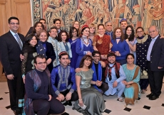 Princess Zahra and her daughter Sara gather with the performers for a group photograph. Photo: Zahur Ramji
