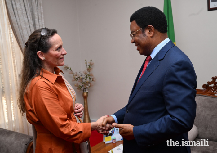 Princess Zahra and the Honourable Kassim Majaliwa, Prime Minister of Tanzania.