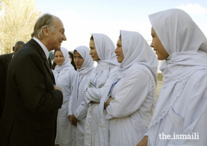 Mawlana Hazar Imam visited the Bamyan Provincial Hospital in Afghanistan in 2005. The hospital has since grown into a 141-bed facility, and has a key focus on the health of children and women in the area. 