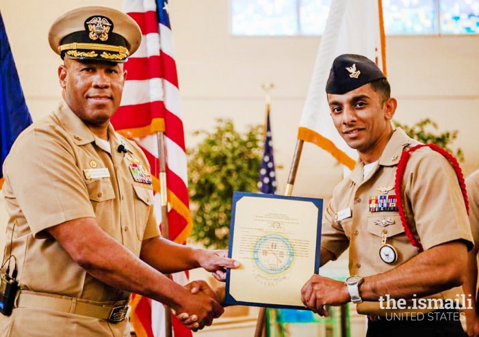 Shan Rajani was recognized by his Commanding Officer upon successfully graduating from Recruit Division Commander School.