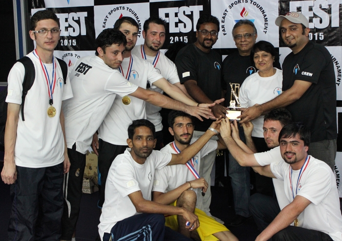 The victorious Kuala Lumpur cricket team at the Far East Sports Tournament. Salman Motani