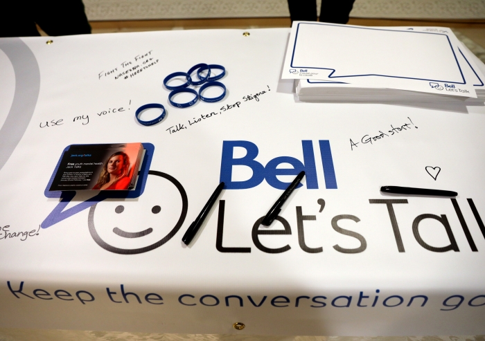  Attendees had the opportunity to share a pledge on how to end the stigma around mental illness in support of Bell Let’s Talk Day