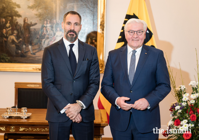 Prince Rahim and His Excellency Dr Frank-Walter Steinmeier, President of the Federal Republic of Germany.