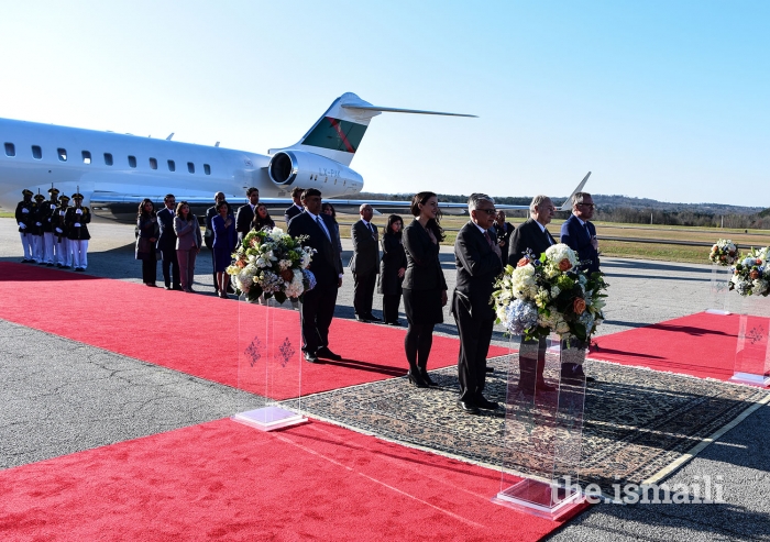 Mawlana Hazar Imam receives a state welcome in Atlanta, Georgia to commence his Diamond Jubilee visit to the USA.