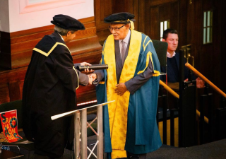 Dr Farouk Topan is awarded an Honorary Fellowship at SOAS' 2022 graduation ceremony.