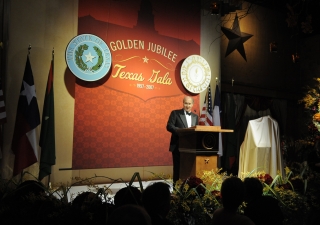 Mawlana Hazar Imam speaking at the Texas Gala in honour of his Golden Jubilee.
