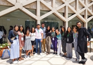 Global Encounters Reunion at the Lisbon Ismaili Centre.  A handful of participants and faculty from the Pakistan 2017 camp pose for a group picture.