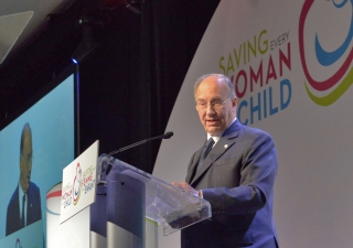 Mawlana Hazar Imam delivers keynote remarks at the Maternal, Newborn and Child Health Summit in Toronto on 29 May 2014.