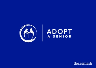 The logo designed for the Adopt a Senior initiative depicts a carer helping a senior citizen, housed inside a bubble of safety. 