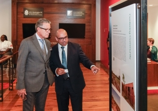 Mr. Larbi R'Miki, Head of Public Diplomacy at the Embassy of the Kingdom of Morocco, and Mr. Shajahan Merchant, President of the Ismaili Council for the Northeastern USA.