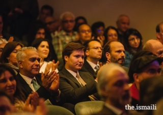 Prince Amyn, Prince Hussain, and Prince Aly Muhammad applaud the finalists of the Aga Khan Music Awards’ Award in Performance category.