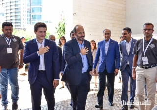 Prince Hussain and Prince Aly Muhammad joined members of the Jamat for an International Talent Showcase performance at Portugal Pavillion Canopy in Lisbon.