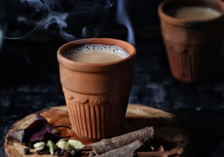 For your next cup of chai, consider using an eco-friendly non-dairy milk.