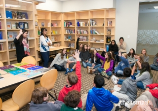 “Now raise your hand if you like math!” exclaims Neelam Hussian, before leading a discussion about Muslim mathematicians credited for introducing the numeral system.