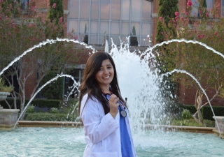 Shahzadi Khan at Houston Baptist University, where she obtained her nursing degree. 