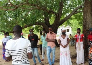 Young people elected to be VDO Junior members in the community of Nanlia, in the Metuge District.