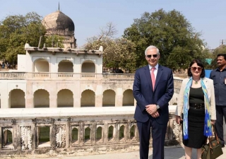 Kenneth I. Juster U.S. Ambassador to India visited Qutb Shahi Tombs in Hyderabad on Wednesday