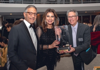Shaheen and Anil Nanji with David Coscia, Senior Director of Development, Los Angeles Chamber Orchestra.