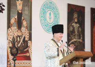 Mawlana Hazar Imam addresses leaders of the Jamat gathered at Aiglemont for the inauguration of the Diamond Jubilee.