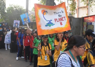 Mumbai school events: Walk raises awareness on climate change