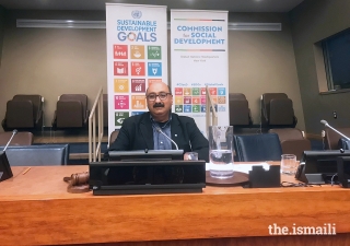 Aziz Nathoo presents at the United Nations in New York City on the role of civil society and specifically on civil dialogue in interfaith spaces.