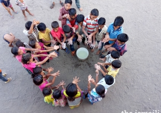 Handwashing- teaching children better hygiene practices.