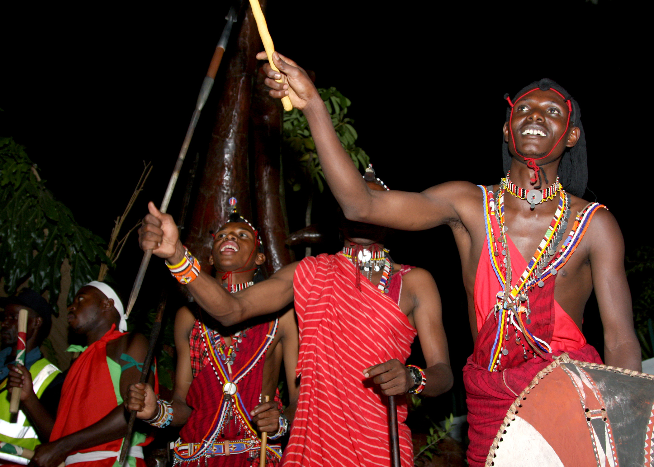 Traditional Maasai dancers welcome participants at the Aga Khan Sports Centre. Photo: Akber Dewji (Hakim Sons)