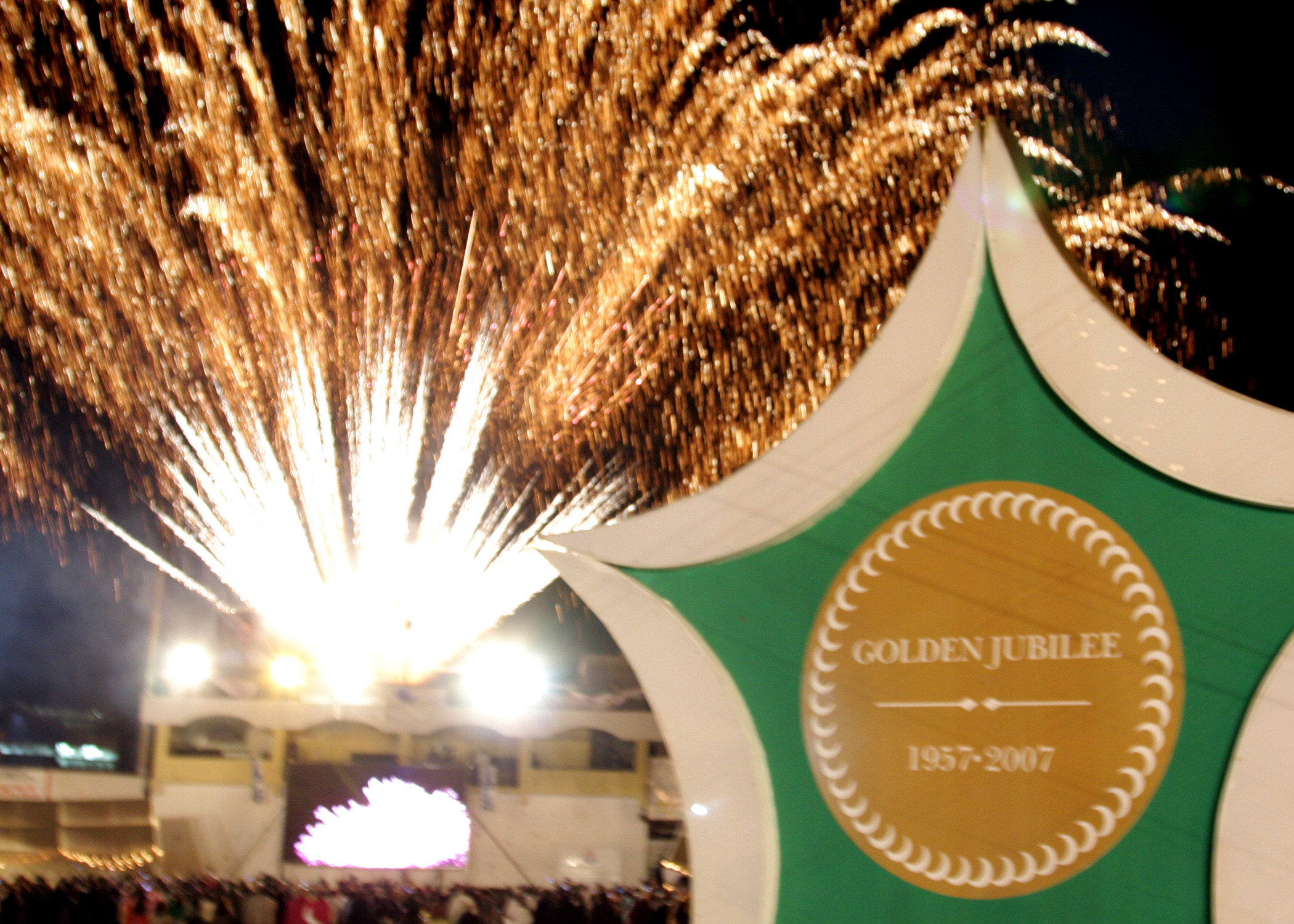 The Golden Jubilee Games closed with an impressive display of fireworks. Photo: Akber Dewji (Hakim Sons)