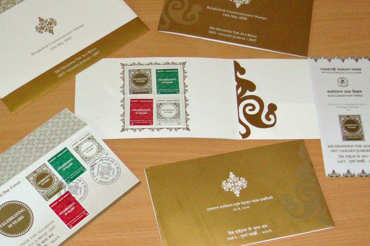 Golden Jubilee commemorative stamps. Photo: Celebrations Global Limited