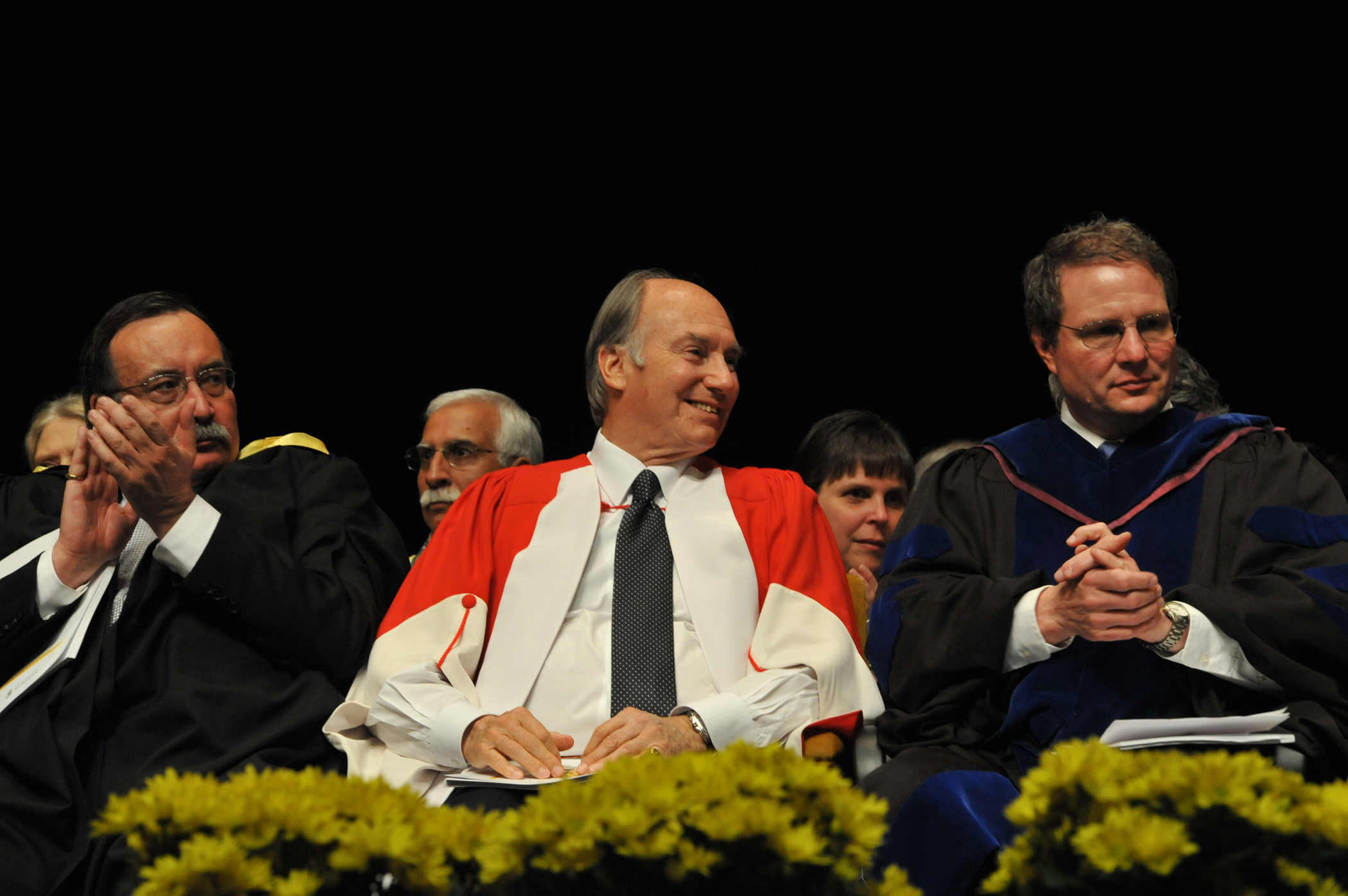 Mawlana Hazar Imam at the University of Alberta Convocation ceremony where he was conferred an Honorary Doctor of Laws degree. Photo: Moez Visram